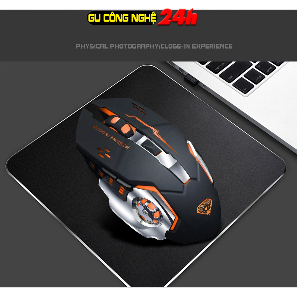 Chuột chuyên game không dây divipard q3 silent - pin sạc-led 7 màu tự chuyển -dc3864