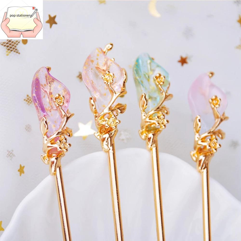 U6YU7 Giống cái Phụ nữ Kim khí Phụ kiện Hanfu Rhinestone Phong cách Trung Quốc Đũa tóc Kẹp tóc kim loại Kẹp tóc Phụ kiện tóc