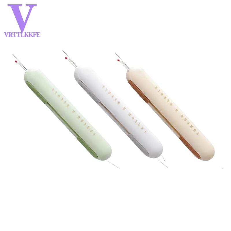Seam Ripper 2 in 1 Needle Threader Seam Ripper for Sewing Threading and Seam Remover Seam Ripper Tool Easy to Use (3 PCS)