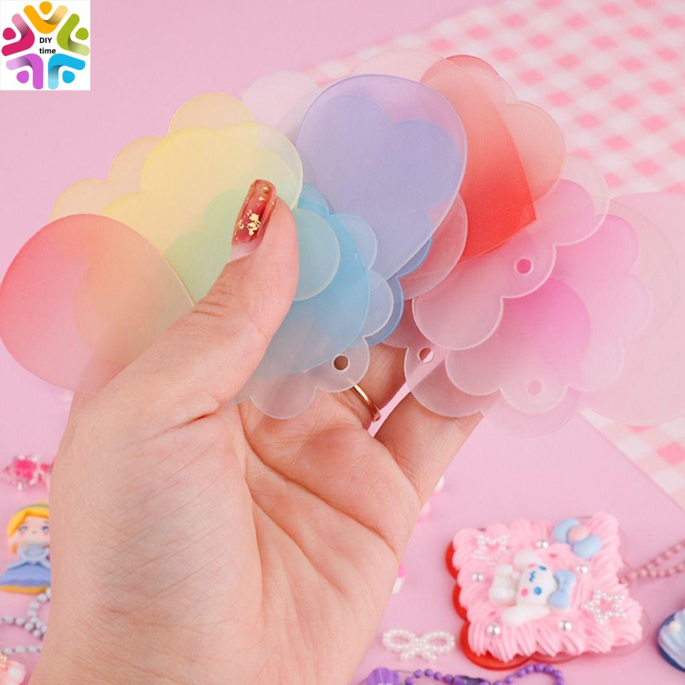 TSEVD Dễ thương Đồ chơi bé gái Móc khóa tự làm Trang trí Móc khóa tự làm Guka Tools Móc khóa tự làm đĩa nhỏ Túi chất liệu Bộ guka Kem Bộ thẻ GOO Kem