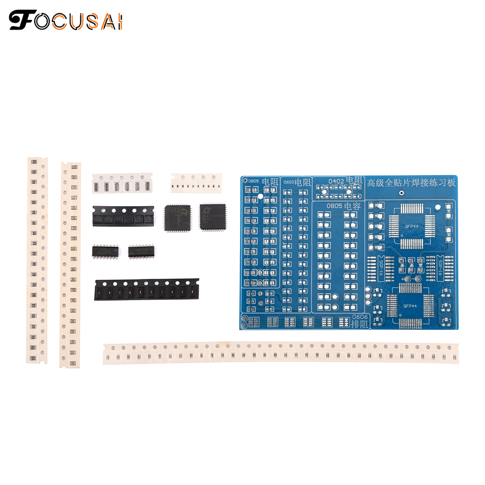 Focusai Hàn Bộ dụng cụ thực hành DIY SMD SMT Hàn thực hành hàn kỹ năng Ván tập cho các trường học tập dự án