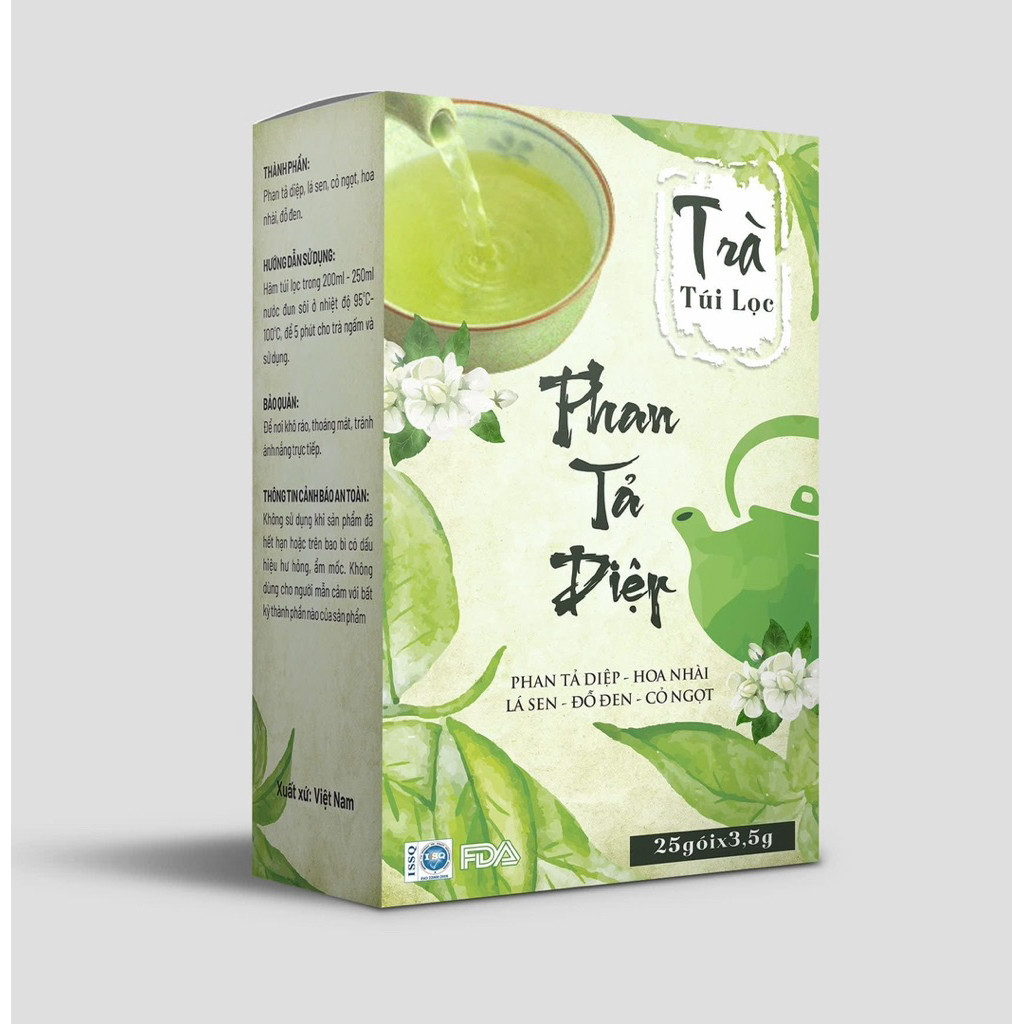COMBO 3 Hộp Trà Phan Tả Diệp 25gói lọc , hỗ trợ giảm cân , thải độc gan , chống táo bón