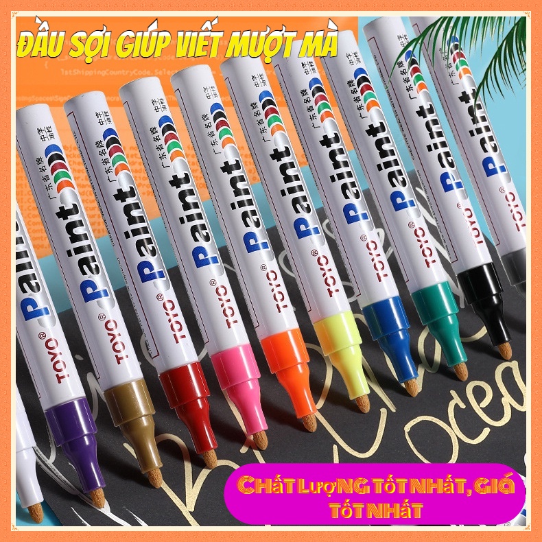 Bút Sơn TOYO Bút vẽ bánh xe Đánh Dấu Sơn Màu,vẽ lên kính,nhựa,cao su,thông số lốp xe,chấm ốc