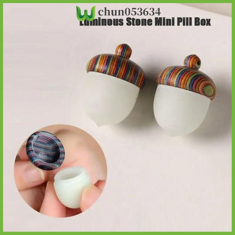 CHUN053634 Không thấm nước Hộp thuốc Niêm phong Dạ Quang Thùng chứa Mới Tranh Hộp đựng thuốc Du lịch