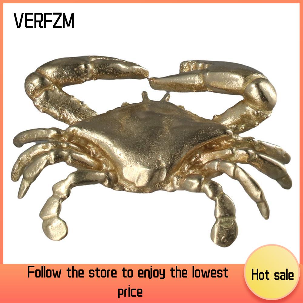VERFZM SHOP Vàng Tượng cua nhỏ Cua Đồng thau Tượng cua Vàng Tượng cua Nhà