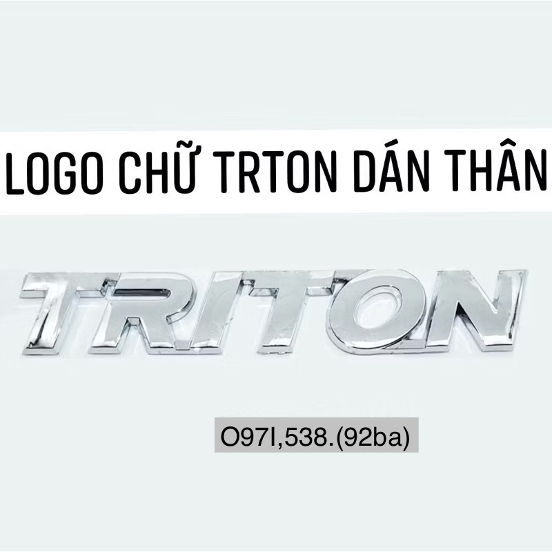 logo chữ TRITON dán thân xe MITSUBISHI