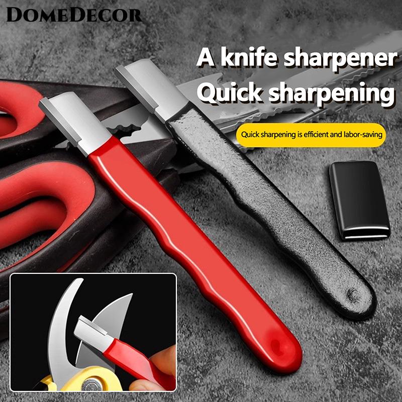 DomeDecor Dao mài kéo nhanh chóng mài scraper kim loại cầm tay công cụ cắt kéo pruner rìu tay Mài Tông đơ máy xay
