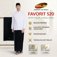 Sarung ATLAS Favorit 520 Polos Warna Hitam
