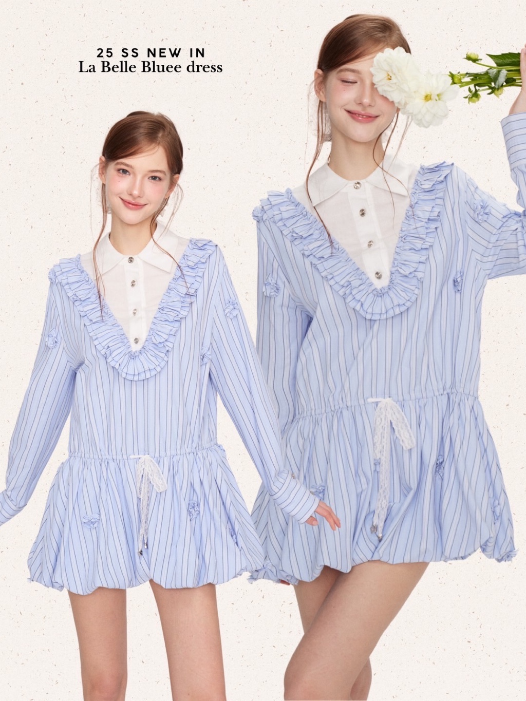 สินค้าลิขสิทธิ์แท้ IRIS BOUTIQUE 25ss TM ID73213 La Belle Bluee dress เดรส แฟชั่นเกาหลี ใส่เที่ยว ออกงาน เนื้อผ้าใส่สบาย ราคา 1,669 บาท*ส่งฟรี