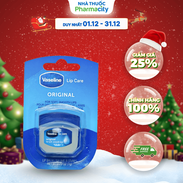  Sáp Dưỡng Môi VASELINE Lip Therapy Original Mềm Mịn 7g 