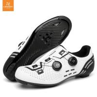 LORDWEY รองเท้าที่ถีบจักรยานอลูมีเนียมอัลลอยด์สำหรับผู้ชาย Sepatu Road Bike รองเท้าผ้าใบสำหรับขี่จักรยานความเร็วสูงรองเท้าปั่นจักรยานใช้ในการแข่งแบบล็อกตัวเองได้กีฬาสำหรับผู้หญิง