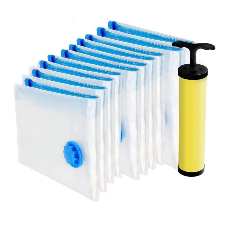 Ziplock Vacuum Compressed Bag,Foldable Travel Pump Space Saving Seal Packet,Clothes Storage Pack ราคา 15 บาท*ส่งฟรี