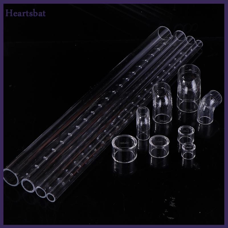 [Heartsbat] Bể cá lọc mưa phun Bar dòng chảy ra ống trong suốt Acrylic mưa vòi hoa sen Outlet Ống kit bể cá Bộ lọc bên ngoài accessries