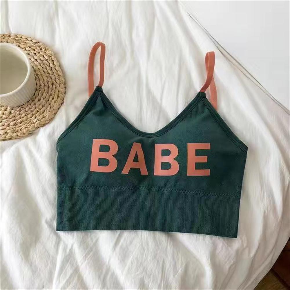 Áo cami nữ Thoáng Khí áo không tay Phụ Nữ Giản Dị U Áo ngực lưng bó ngực áo ba lỗ thời trang Babe Th
