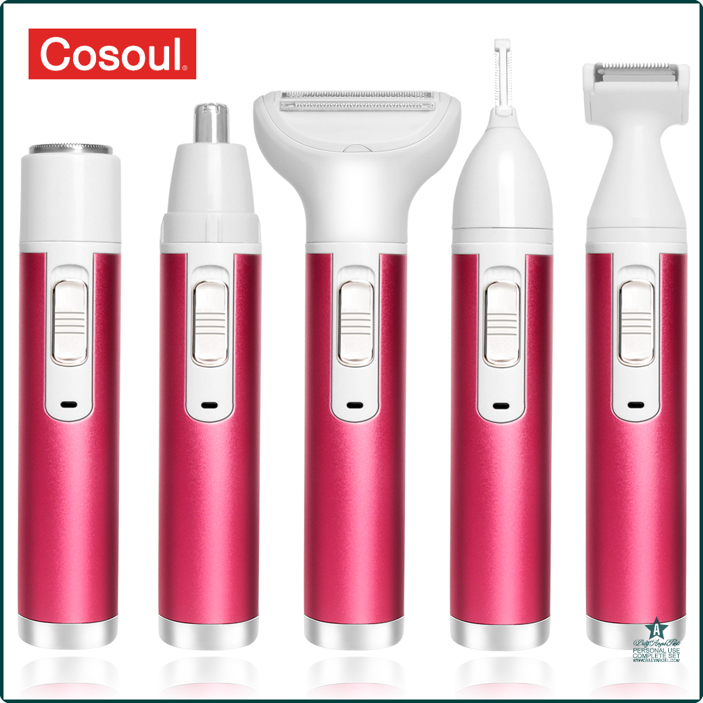 [op037] 5 in 1 Body Hair Removal Epilator Armpit Hair Bikini Hair Leg Hair Pubic Hair Electric Razor Clipper Shaver Women