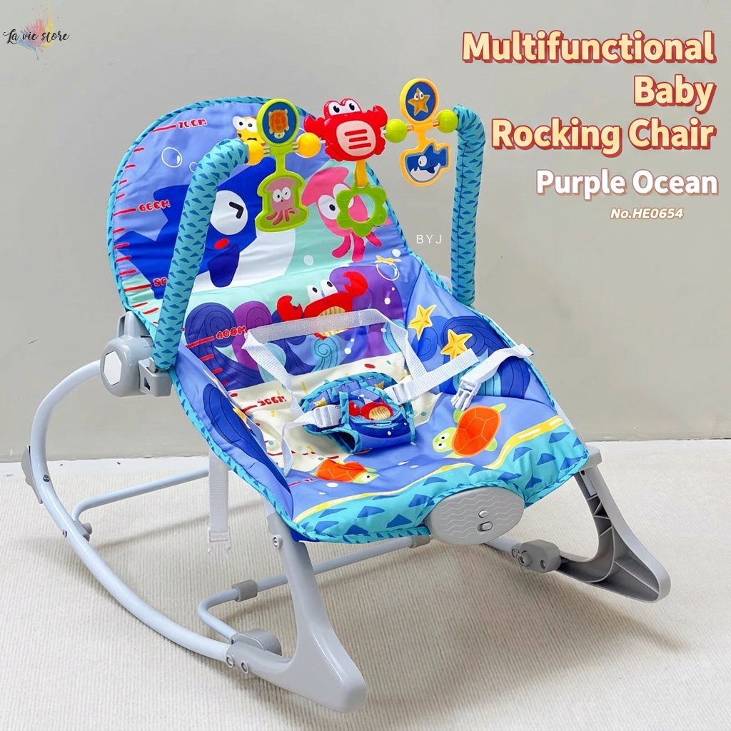 Baby Rocking Chair Electric Music Cradle Recliner - Multi-Functional Newborn Sleep Aid