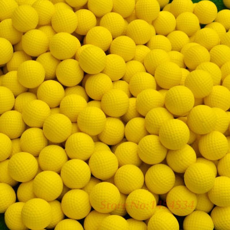 Elastic Indoor Golf Soft Game Ball Yellow Golf PU Ball Training Practice