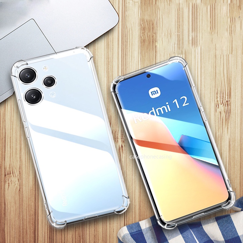 Ốp cho Xiaomi Redmi 12 12c 4G 2023 vỏ điện thoại trong suốt chống sốc Silicon mềm trong suốt Silicon