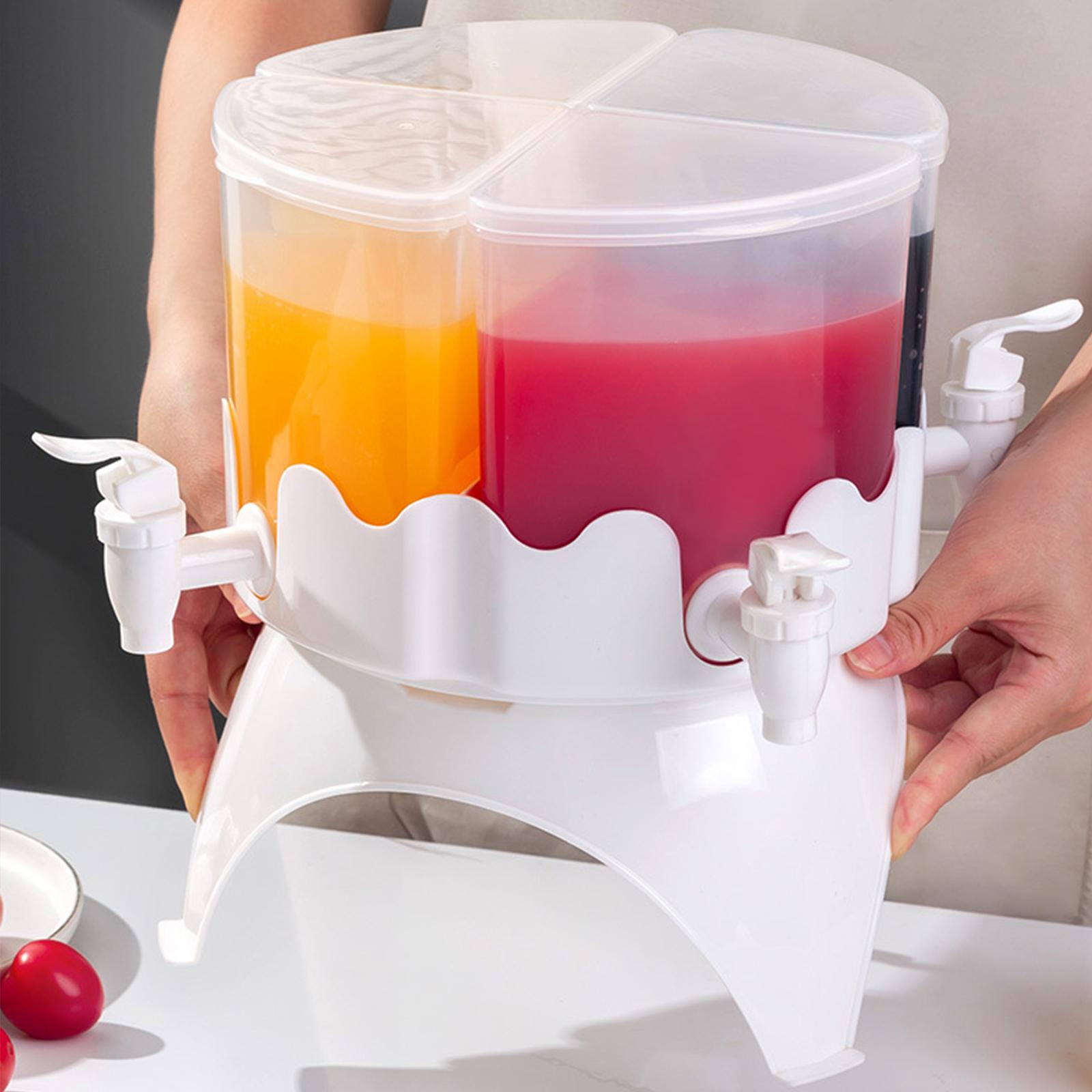 acituna Cold Kettle with Faucet Juice Jug Large Capacity Dispenser Cold Water Jug Water Bottle 4L for Home Wedding Daily Use Bar Party
