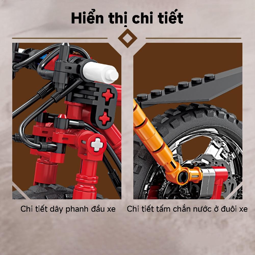 phát triển tư duy sáng tạo em trẻ nguyên lý cơ khí chân thực mô hình khối xếp hình xe đạp địa hình