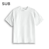 Men Oversized T-Shirt Short Sleeve - White - 510364