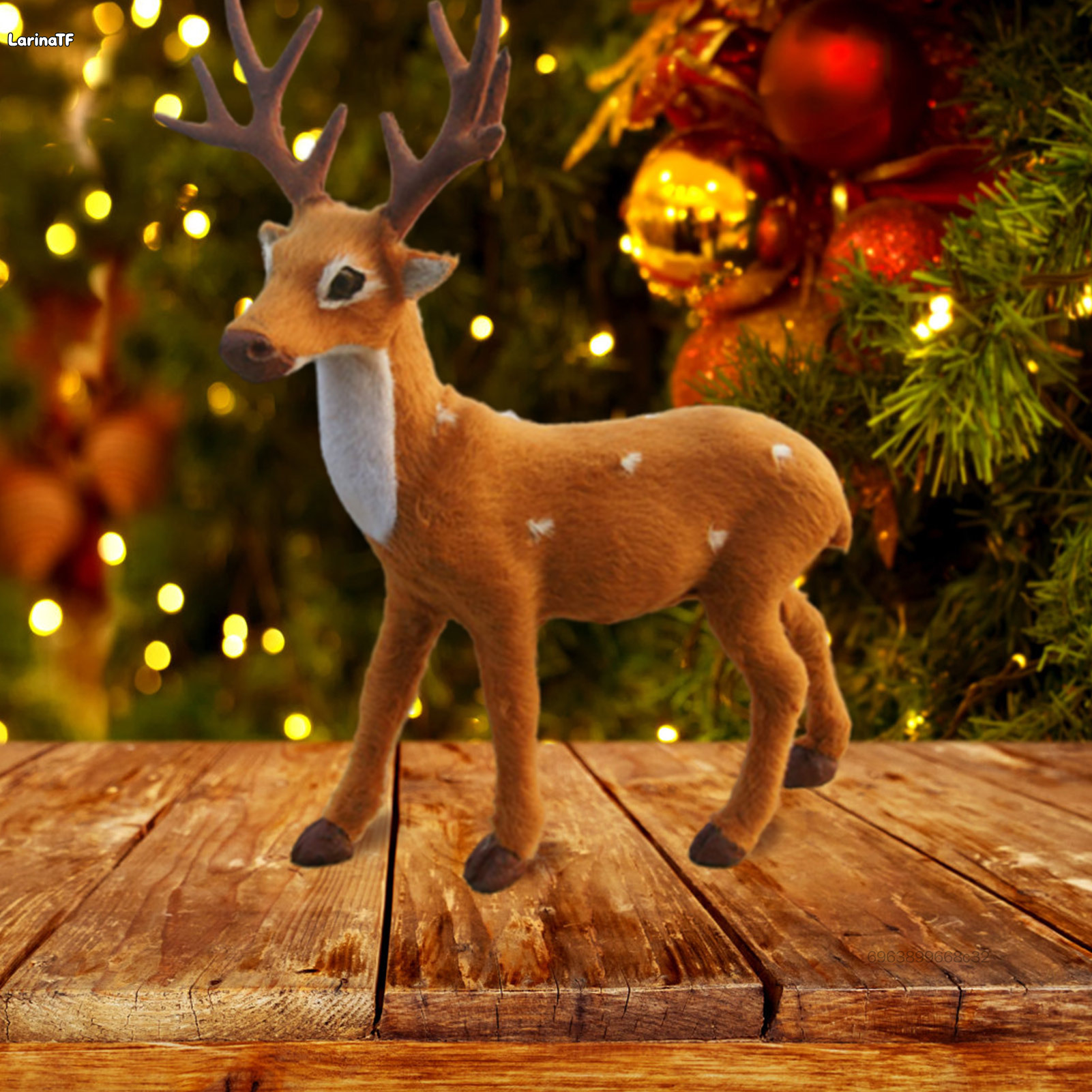 คริสต์มาส Reindeer ตุ๊กตา Elk ประติมากรรม Miniature Figurine Xmas Deer รูปปั้นสำหรับคริสต์มาสตกแต่งตาราง TF-Ari-TH ราคา 369 บาท*ส่งฟรี