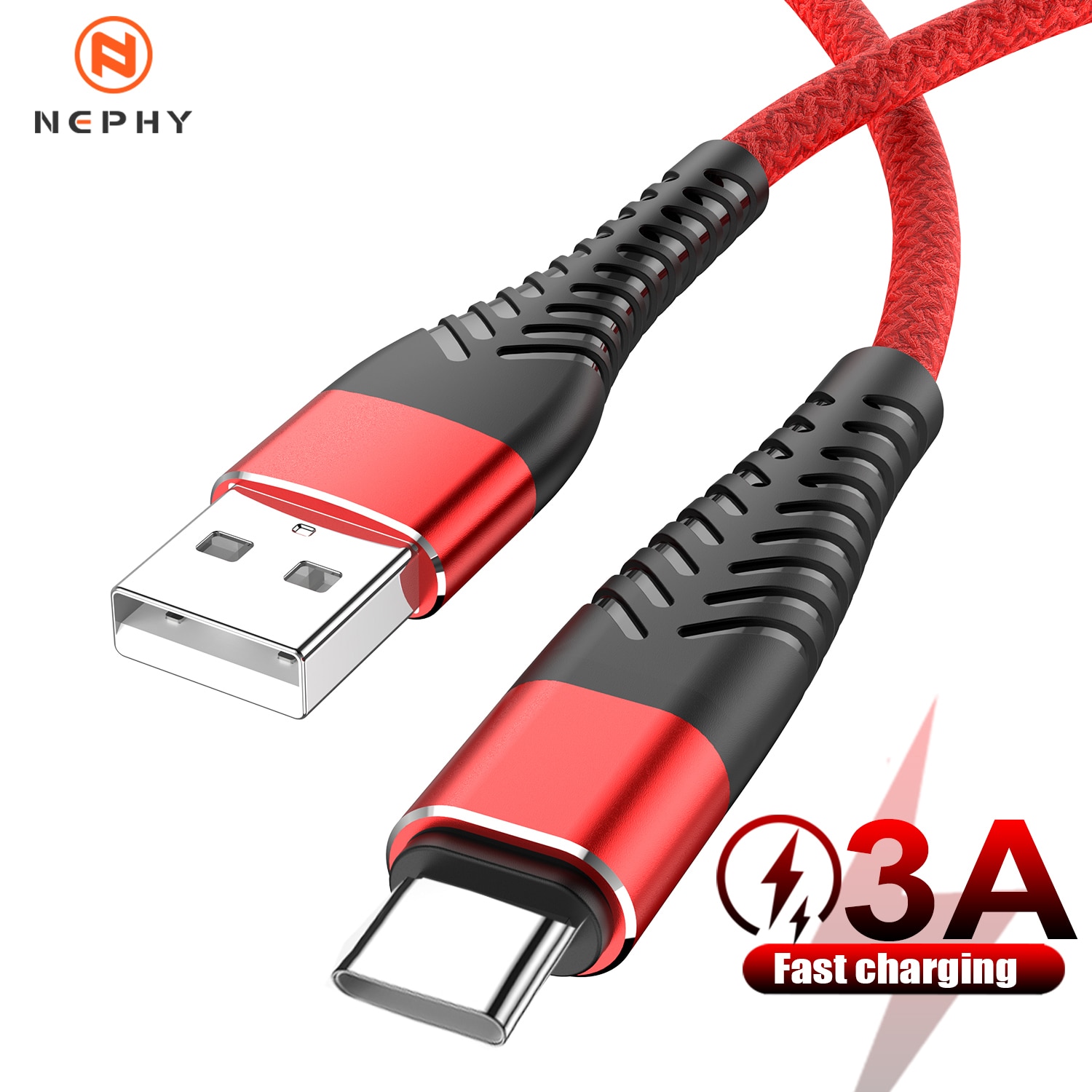 Loại USB C Cáp sạc nhanh phù hợp cho Samsung Galaxy S10 S20 S21 S22 S23 A12 A13 A32 A22 A51 A52 A53 dây sạc dữ liệu USBC 1 2 3 m