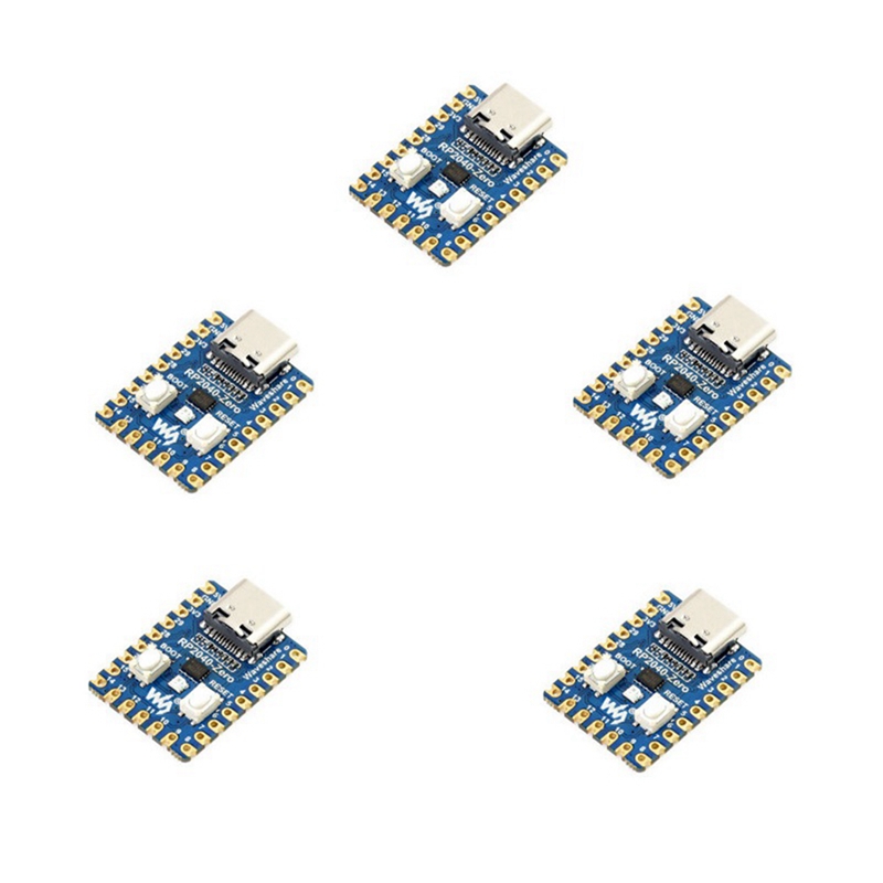 5 pcs rp2040-zero rp2040 for microcontroller pico development board module dual-core m0+ processor