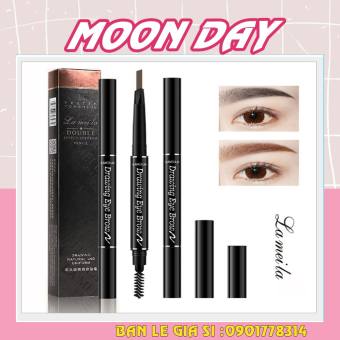 Chì Kẻ Mày Double Effect Lameila 02 đầu không thấm nước