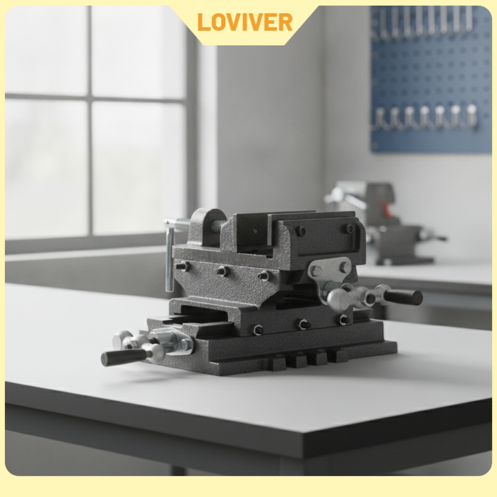 LOVIVER Two-directionalAxis Cross-Slide Machine Vise Heavy-Duty Cross Slide Vise Rigid Industrial-Strength for Machinists, Workbench ราคา 3,916 บาท*ส่งฟรี