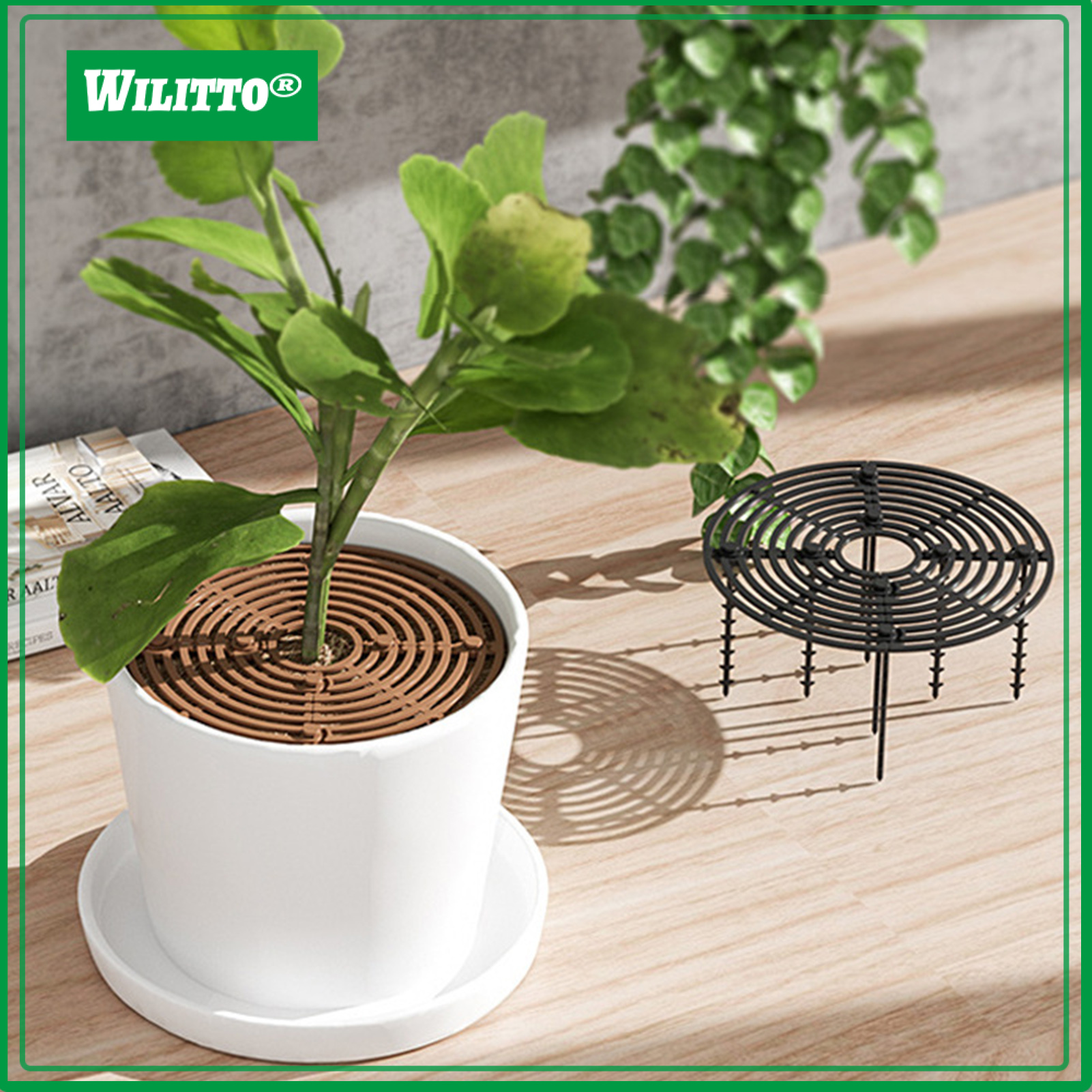 Practical Anti-corrosion Plant Pot Cover Easy Assembly Cuttable Plastic Flowerpot Protector for Home ราคา 97 บาท*ส่งฟรี