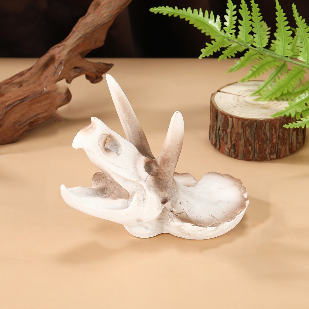 ZENDO12 Nhựa Bộ xương khủng long Mô phỏng Sống động như thật Đồ trang trí bể cá Đồ trang trí cảnh quan Trang trí Đồ trang trí đầu khủng long Cảnh quan cỏ nước - 3