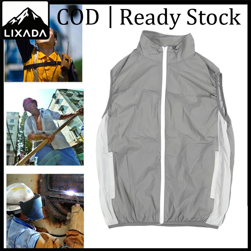 LIXADA เสื้อกั๊กพัดลมระบายความร้อนแบบสวมใส่ได้สีเทา 5V 2A เสื้อกั๊กปรับอากาศโพลีเอสเตอร์สำหรับกลางแจ้ง ราคา 1,804 บาท*ส่งฟรี