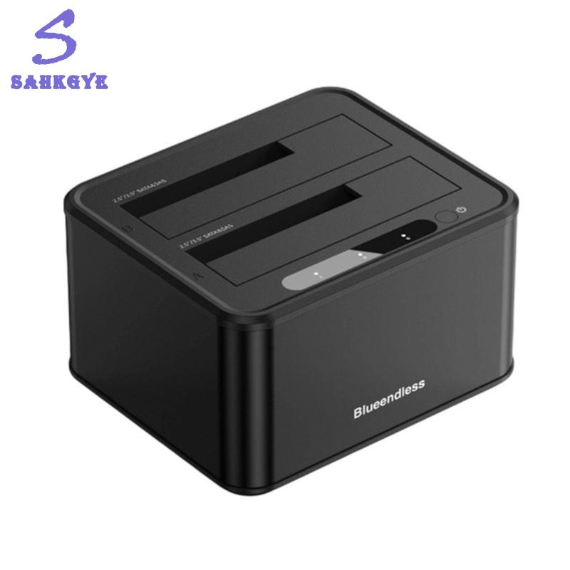 greatbuy666- Dual Bay 2.5/3.5 Inch SAS/SATA HD External Case Sata to USB 3.2 HDD Docking Station HDD Data Transfer ราคา 4,416 บาท*ส่งฟรี