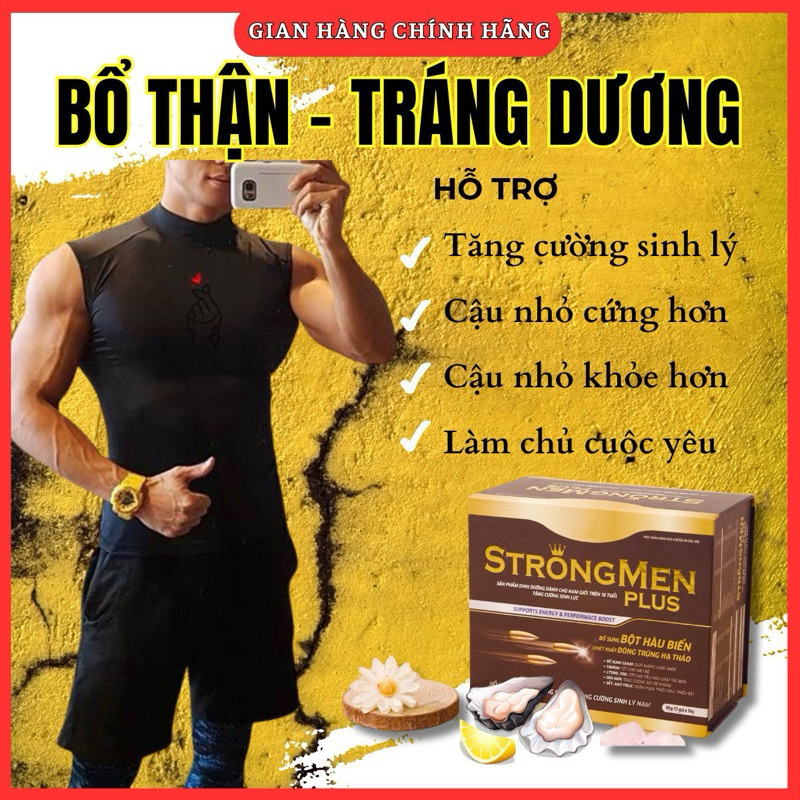 Tăng Cường Sinh Lý Nam STRONG MEN PLUS, Hết Xuất Tinh Sớm,  Yếu Sinh Lý, Tăng Cường Sinh Lực