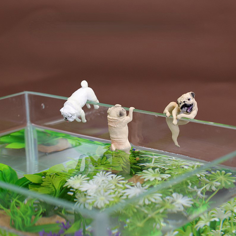 [Domiya] Đồ trang trí Chó sáng tạo cho bể cá mặt treo Chó Leo núi hoạt hình Kawaii bằng PVC đồ trang trí cảnh quan tường bể cá
