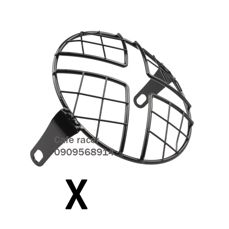Khung lưới sắt bảo vệ gáo đèn xe mô tô GD110 độ cafe tracker