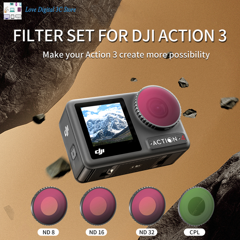 Upgraded Filter Kit HD Optical Glass Filter ND8 ND16 ND32 CPL Lens Filter