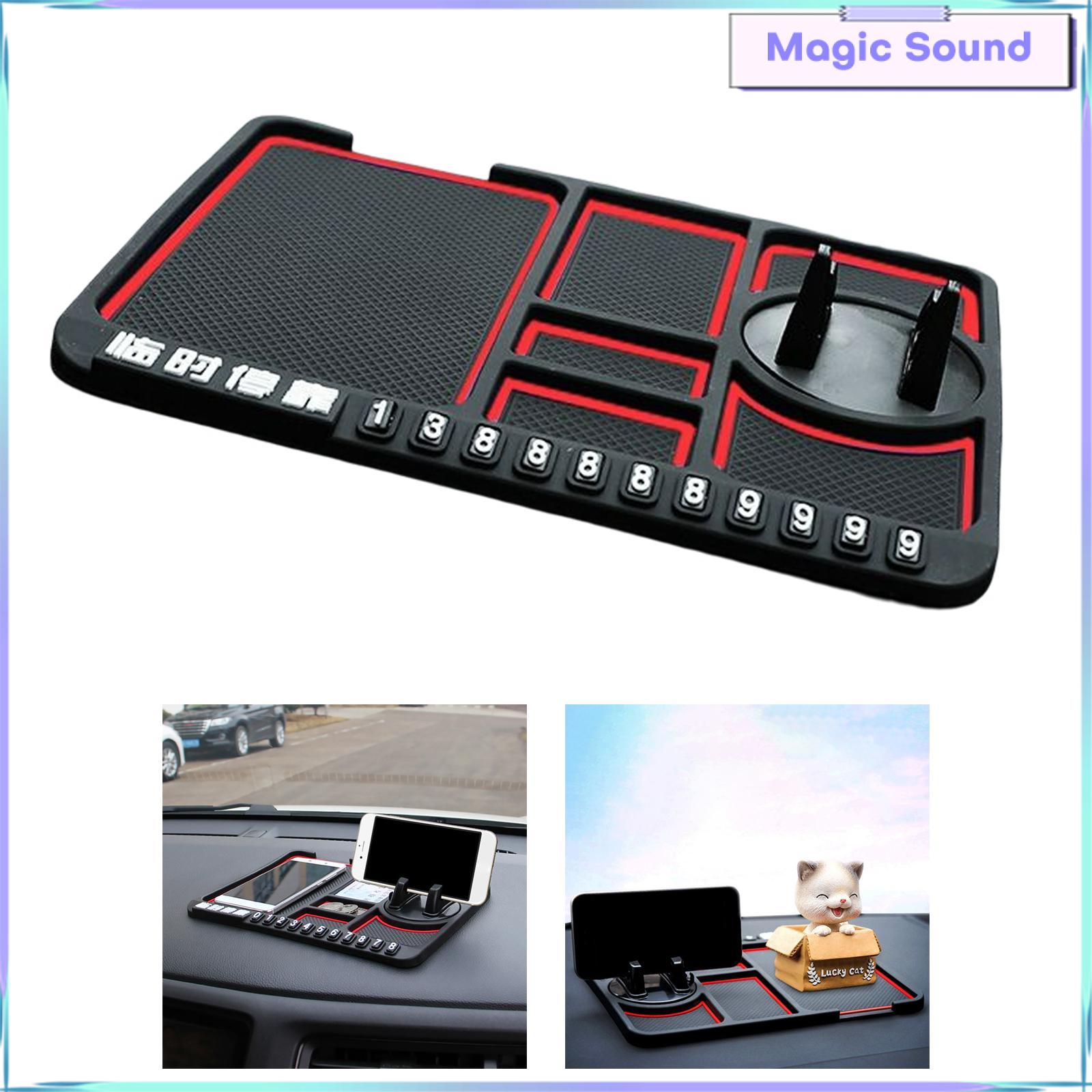 Âm thanh kỳ diệu Bảng điều khiển xe hơi chống tấm lót Silicone thẻ số đậu xe điện thoại hương liệu