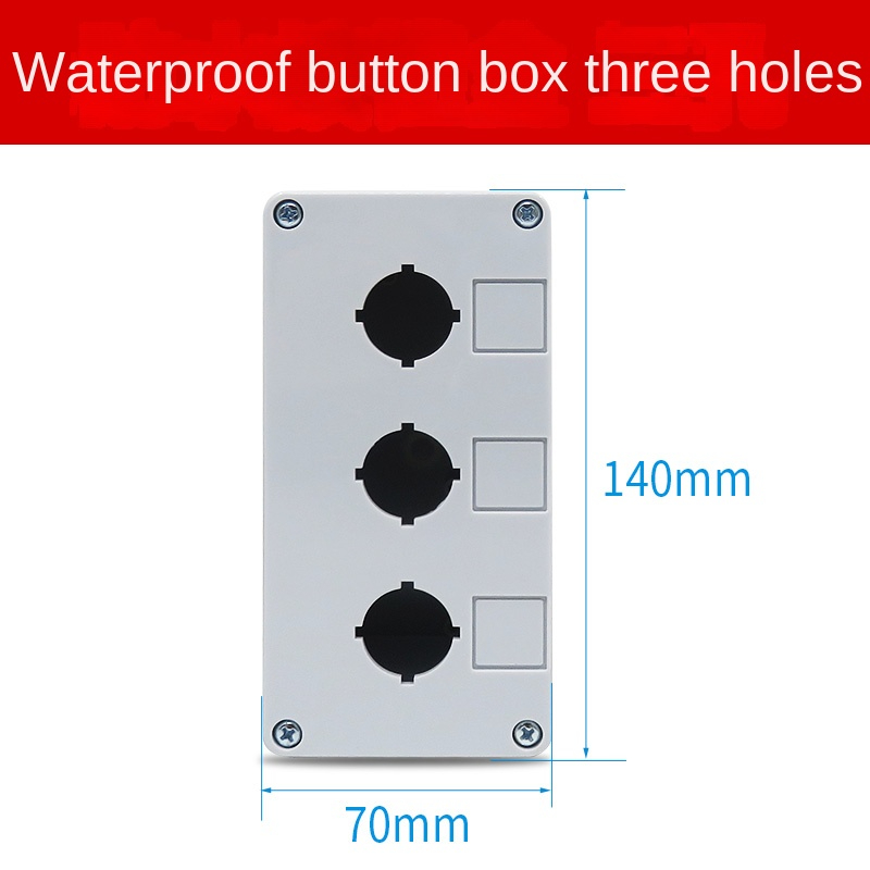 CBX3 - Ba Lỗ | Hộp Nút Nhấn Công Nghiệp CNTD | Tùy chọn khác: CBX1-Một Lỗ, CBX2-Hai Lỗ, CBX3-Ba Lỗ, CBX4-Bốn Lỗ | 1-2-3-4 Lỗ 22mm Chống Cháy Nhựa | Điều Khiển Máy Móc