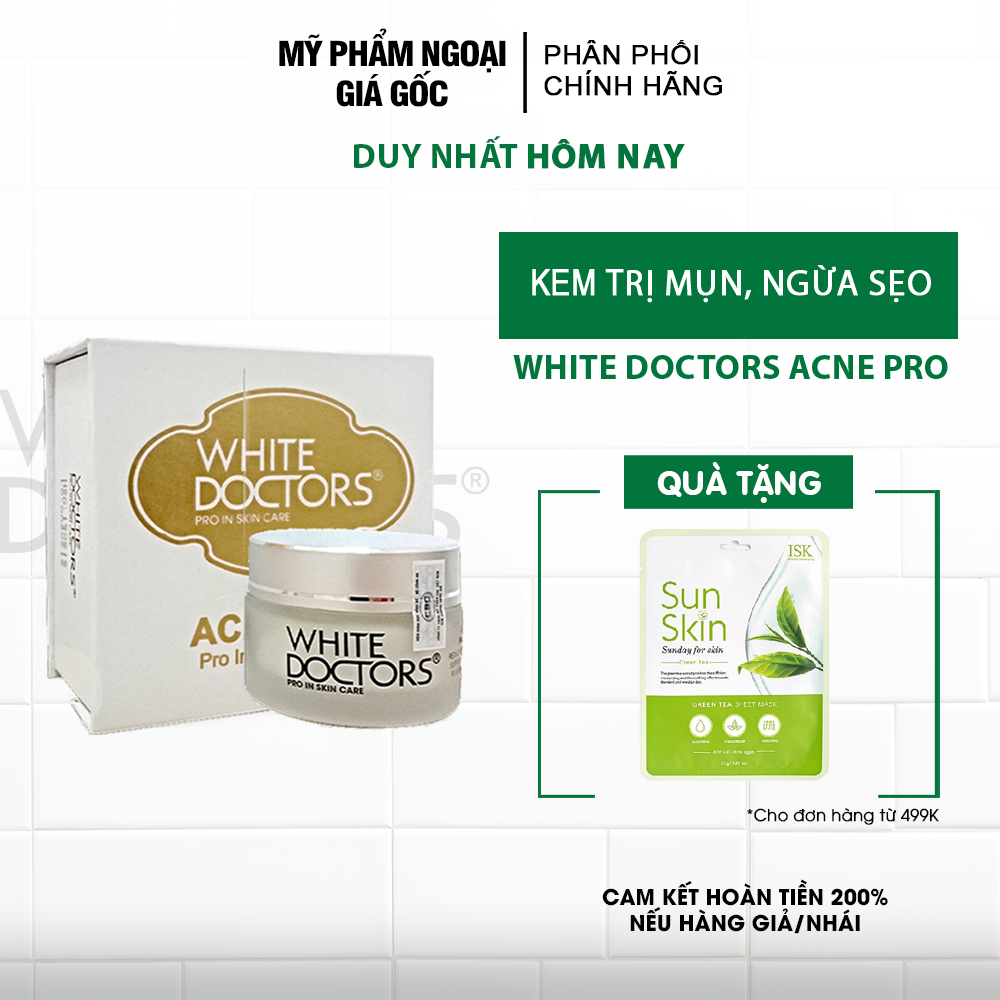 Kem xóa mụn, thâm mụn, sẹo mụn 25g - white doctors acne pro