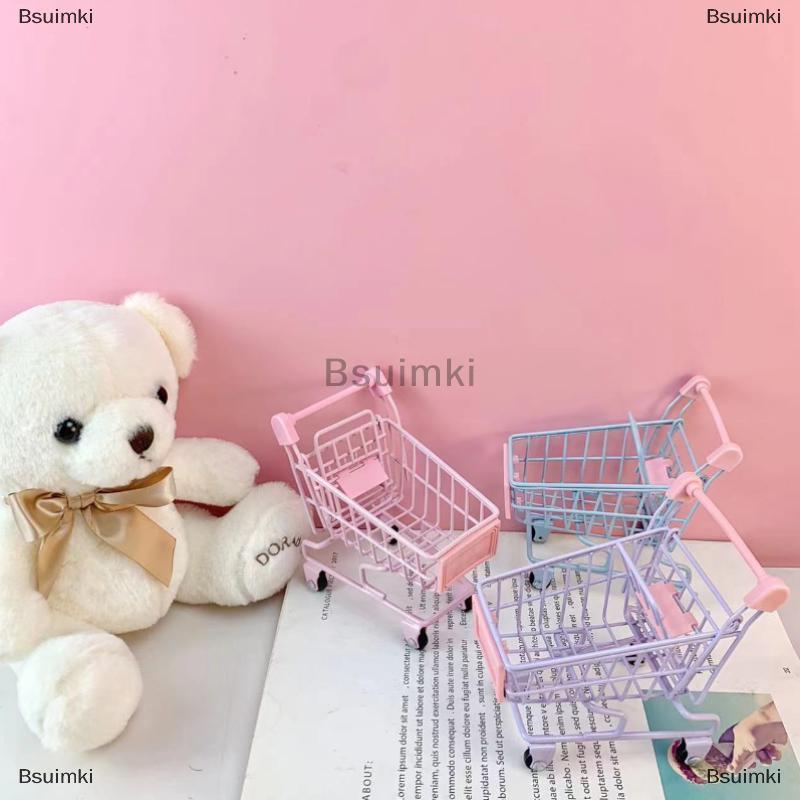 [COD] Bsuimki Đầy Màu Sắc Vui Mini Siêu Thị Mua Sắm Giỏ Hàng Hình Ảnh Đạo Cụ Xe Đẩy Pet Bird Parrot Hamster Đồ Chơi Trẻ Em Kid Lưu Trữ Đồ Chơi Giỏ Hàng