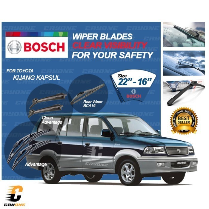BOSCH Wiper Blade TOYOTA KIJANG KAPSUL BCA16 1 Set 22 - 16 inch Harga 63,750 rupiah*Gratis Ongkir