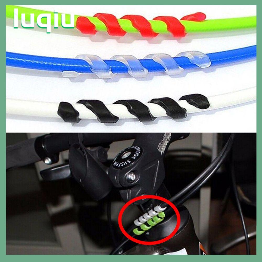 LUQIU 5Pcs Cao su Đạp xe Bảo vệ khung Xe đạp Đường ống tay áo Bộ bảo vệ cáp xe đạp Phanh sang số
