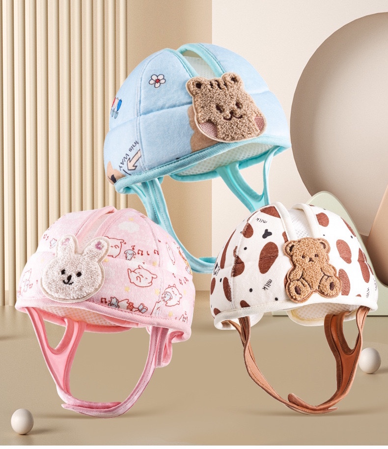 Mũ bảo vệ đầu kiểu dáng Hàn Quốc cho bé tập bò tập đi chốn va đập Bebi123