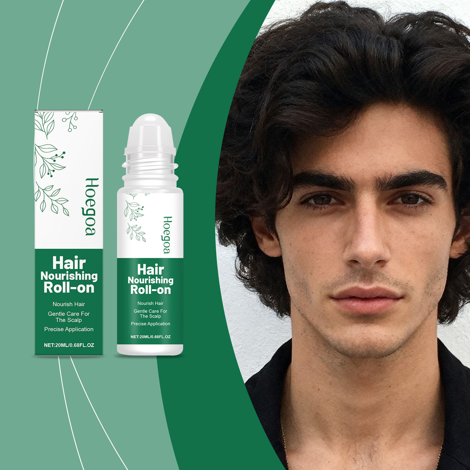 Tóc dinh dưỡng cuộn-on, Rosemary tóc chăm sóc bóng tinh chất, Tóc tăng trưởng Serum cuộn trên cho dày hơn, Tóc mạnh hơn & Giảm rụng tóc, Tóc dinh dưỡng, Chăm sóc nhẹ nhàng cho da đầu, tóc mịn, nhẹ và bóng