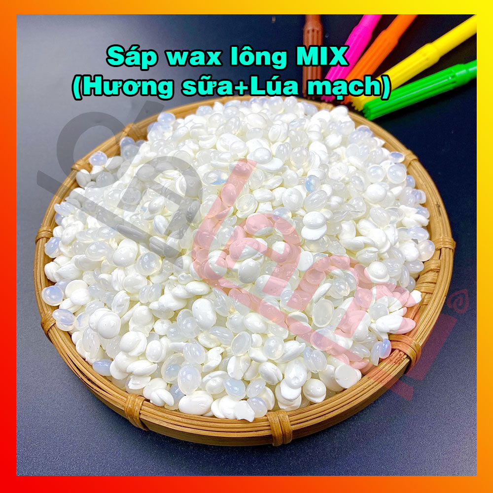 Sáp wax lông MIX Hương sữa và Lúa mạch - Wax sạch mọi loại lông
