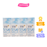 Sữa tươi tiệt trùng TH true Milk ít đường 180ml (lốc 4 hộp)