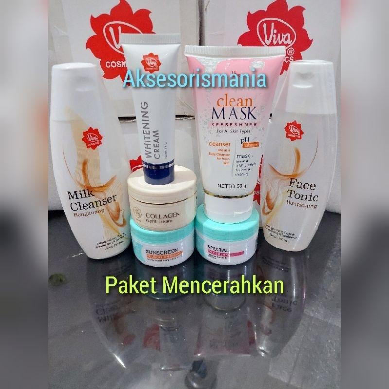 PROMO TERMURAH Viva Paket Perawatan Harian Lengkap Flek / Bekas Jerawat / Anti Kerutan / Glowing ...
