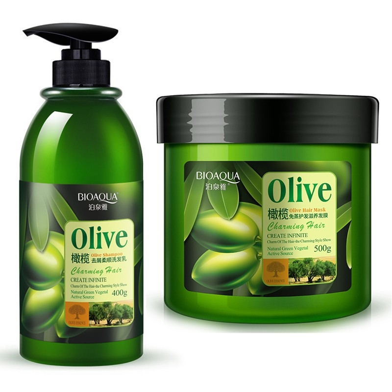 Dầu gội olive bioaqua 400g dưỡng tóc